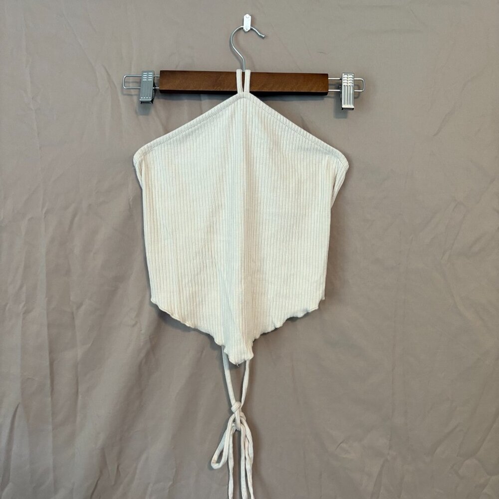 Universal Threads Tan Ribbed Strappy Cropped Top Size Small